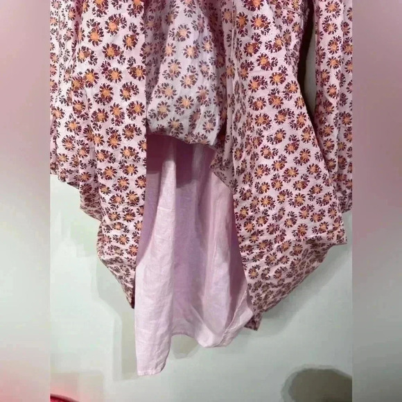 J.Crew V-Neck Poplin Mini Dress Pink Peony Floral Paisley Size 2 - Picture 5 of 9